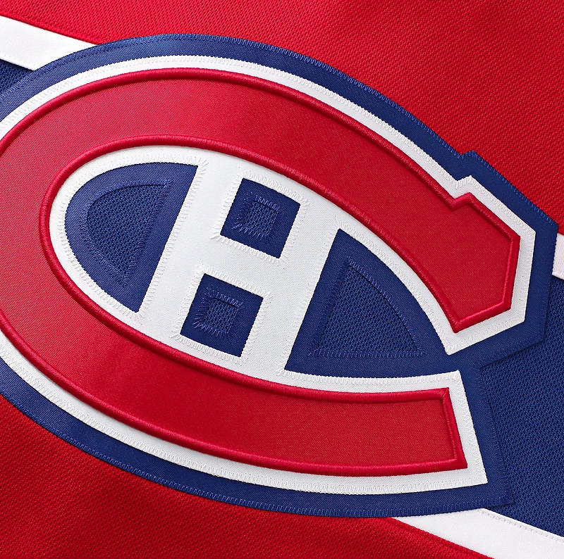 Men's Fanatics Lane Hutson Red Montreal Canadiens Home Premium Jersey