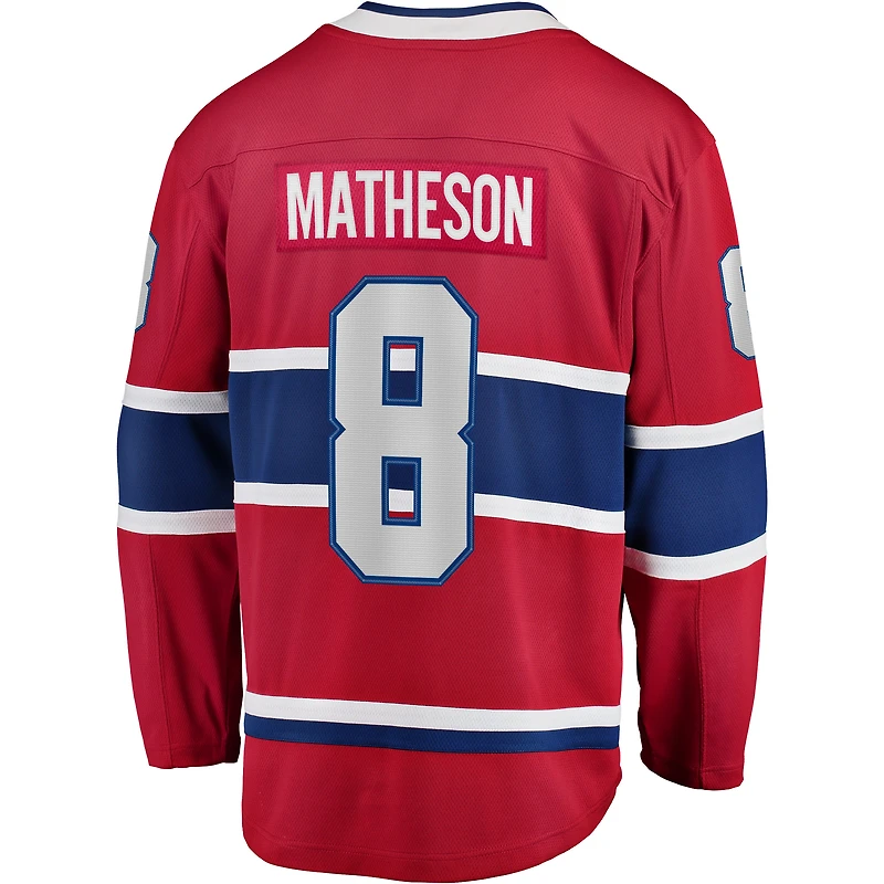 Men's Fanatics Mike Matheson Red Montreal Canadiens Home Breakaway Player - Jersey
