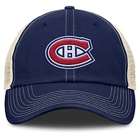 Men's Fanatics Navy/Natural Montreal Canadiens Rival Trucker Adjustable Hat