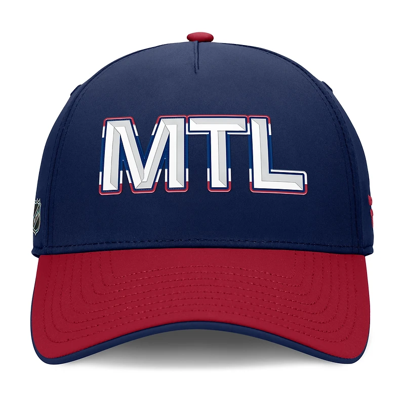 Men's Fanatics Navy/Red Montreal Canadiens Authentic Pro Rink Team Code Flex Hat