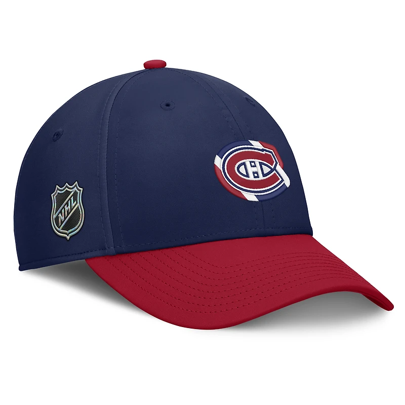 Casquette Flex Fit bleu marine et rouge des Canadiens de Montréal pour homme Fanatics