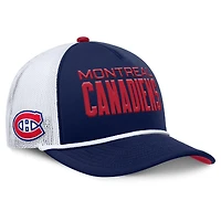 Casquette ajustable en forme de A authentique Pro Rink des Canadiens de Montréal pour homme, bleu marine et blanc