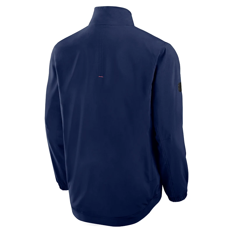 Veste d'entraîneur entièrement zippée authentique Pro Rink des Canadiens de Montréal pour hommes Fanatics bleu marine
