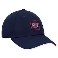 Casquette de performance ajustable authentique Pro des Canadiens de Montréal Fanatics pour hommes, bleu marine