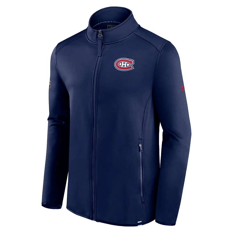 Men's Fanatics Navy Montreal Canadiens Authentic Pro Full-Zip Jacket