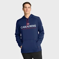 Sweat à capuche authentique Pro Rink des Canadiens de Montréal pour homme, bleu marine, Fanatics