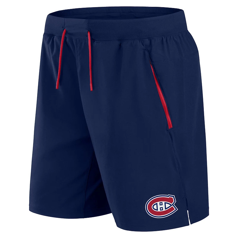 Short de performance authentique Pro Rink bleu marine Fanatics pour homme des Canadiens Montréal