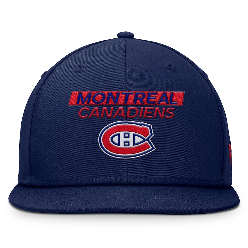 Men's Fanatics Navy Montreal Canadiens Authentic Pro Rink Prime Snapback Hat