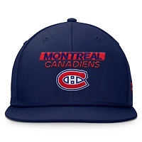 Men's Fanatics Navy Montreal Canadiens Authentic Pro Rink Prime Snapback Hat