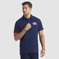 Men's Fanatics Navy Montreal Canadiens Authentic Pro Rink Raglan Polo