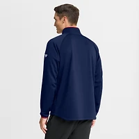 Men's Fanatics Navy Montreal Canadiens Authentic Pro Rink Raglan Quarter-Zip Pullover