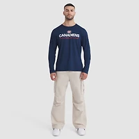 T-shirt à manches longues Fanatics bleu marine authentique des Canadiens de Montréal pour homme