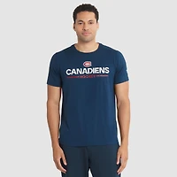 T-shirt technique authentique Pro Rink des Canadiens de Montréal pour homme, bleu marine, Fanatics