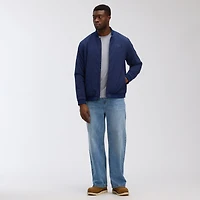 Blouson aviateur léger à fermeture éclair intégrale Fanatics bleu marine pour homme, Authentic Pro Road des Canadiens de Montréal