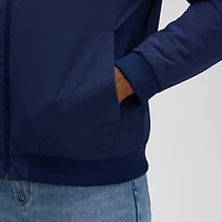 Blouson aviateur léger à fermeture éclair intégrale Fanatics bleu marine pour homme, Authentic Pro Road des Canadiens de Montréal