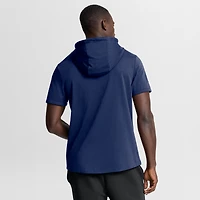 Sweat à capuche manches courtes Fanatics bleu marine pour homme des Canadiens de Montréal Authentic Pro Road
