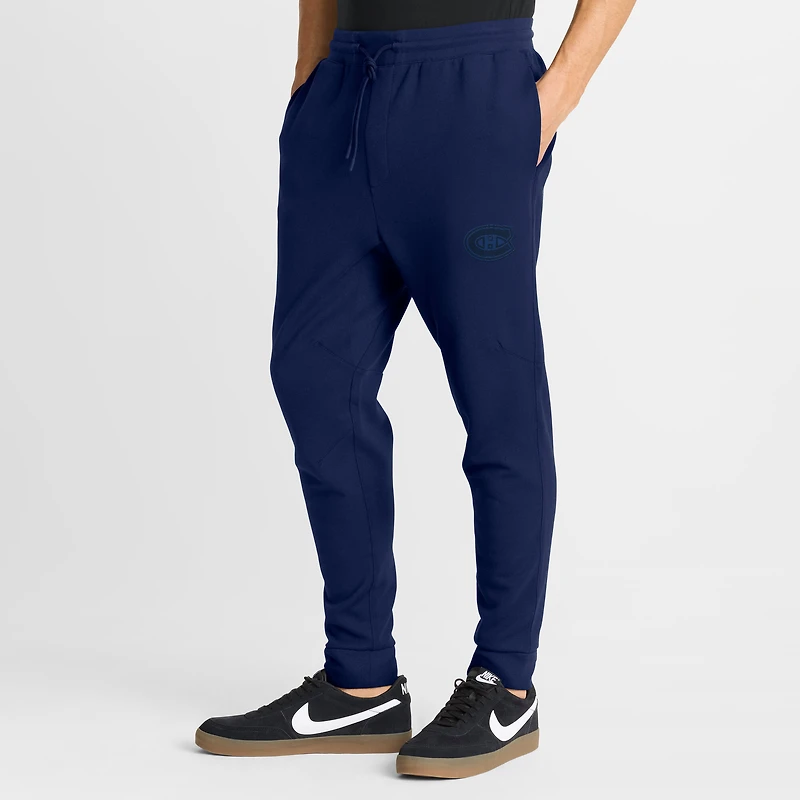 Pantalon de jogging Fanatics bleu marine pour homme, Authentic Pro Road Tri-Blend des Canadiens Montréal