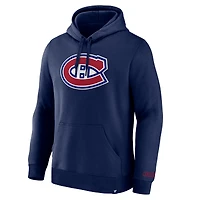 Sweat à capuche bleu marine pour hommes Fanatics des Canadiens de Montréal