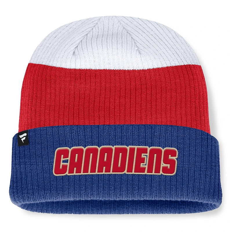 Men's Fanatics Navy Montreal Canadiens Showboat Acrylic Cuffed Knit Hat