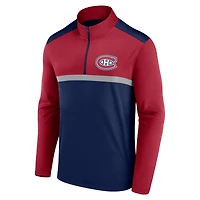 Chandail à capuchon imparable des Canadiens de Montréal Fanatics pour hommes, bleu marine