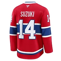 Maillot de joueur à domicile rouge des Canadiens Montréal Fanatics Nick Suzuki pour hommes