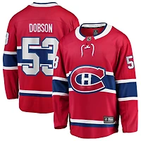 Men's Fanatics Noah Dobson Red Montreal Canadiens Home Breakaway Jersey