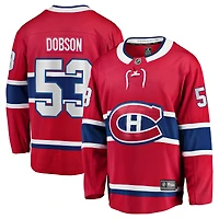 Maillot domicile rouge Breakaway Noah Dobson des Canadiens de Montréal pour hommes (Fanatics)