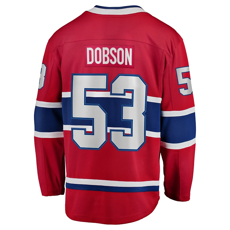 Maillot domicile rouge Breakaway Noah Dobson des Canadiens de Montréal pour hommes (Fanatics)