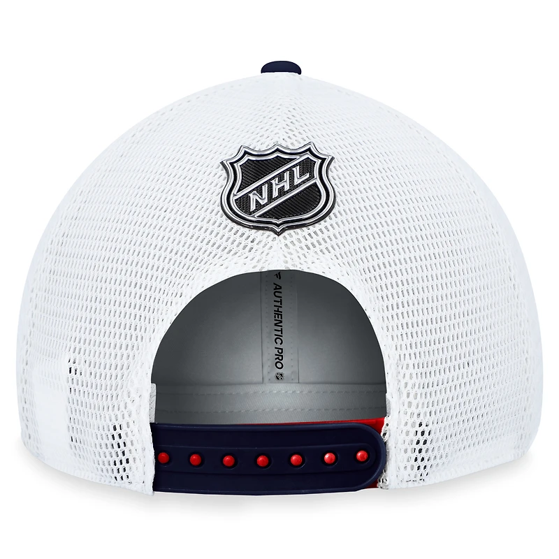 Casquette ajustable authentique Pro Trucker Fanatics des Canadiens de Montréal, rouge, pour hommes