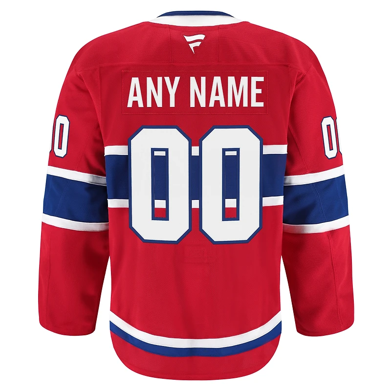 Men's Fanatics Red Montreal Canadiens Home Authentic Pro Custom Jersey