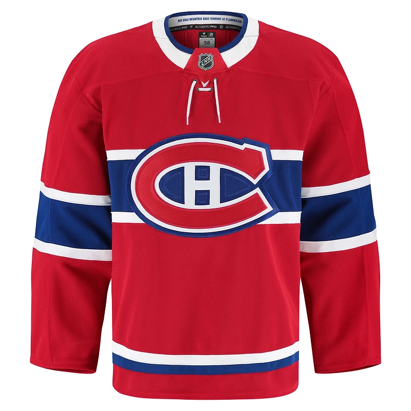 Maillot authentique à domicile des Canadiens de Montréal pour hommes Fanatics Red