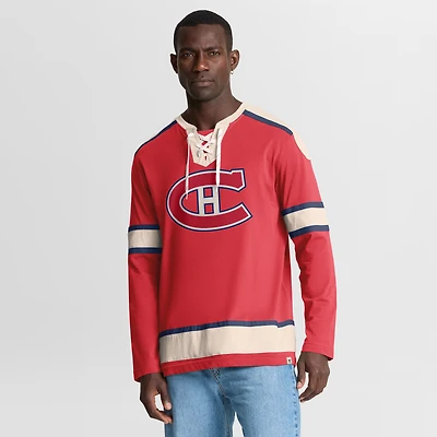 Men's Fanatics Red Montreal Canadiens Vintage Top Shelf Long Sleeve Shirt
