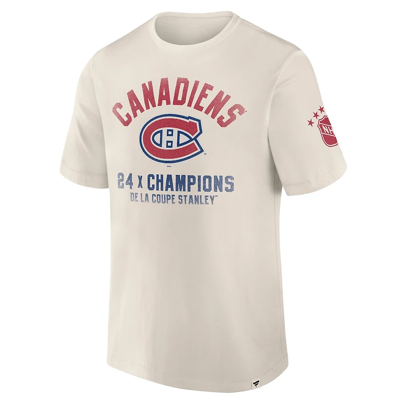 T-shirt intemporel de la collection Décennies des Canadiens Montréal pour hommes Fanatics Blanc