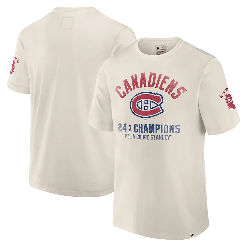 Men's Fanatics White Montreal Canadiens Decades Collection Timeless T-Shirt
