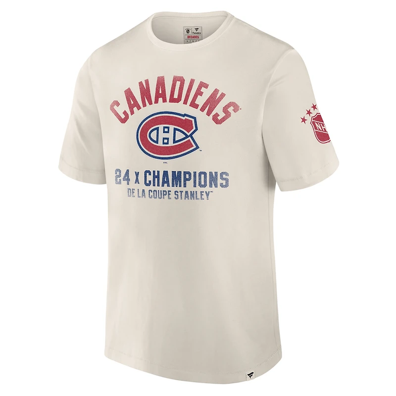 Men's Fanatics White Montreal Canadiens Decades Collection Timeless T-Shirt
