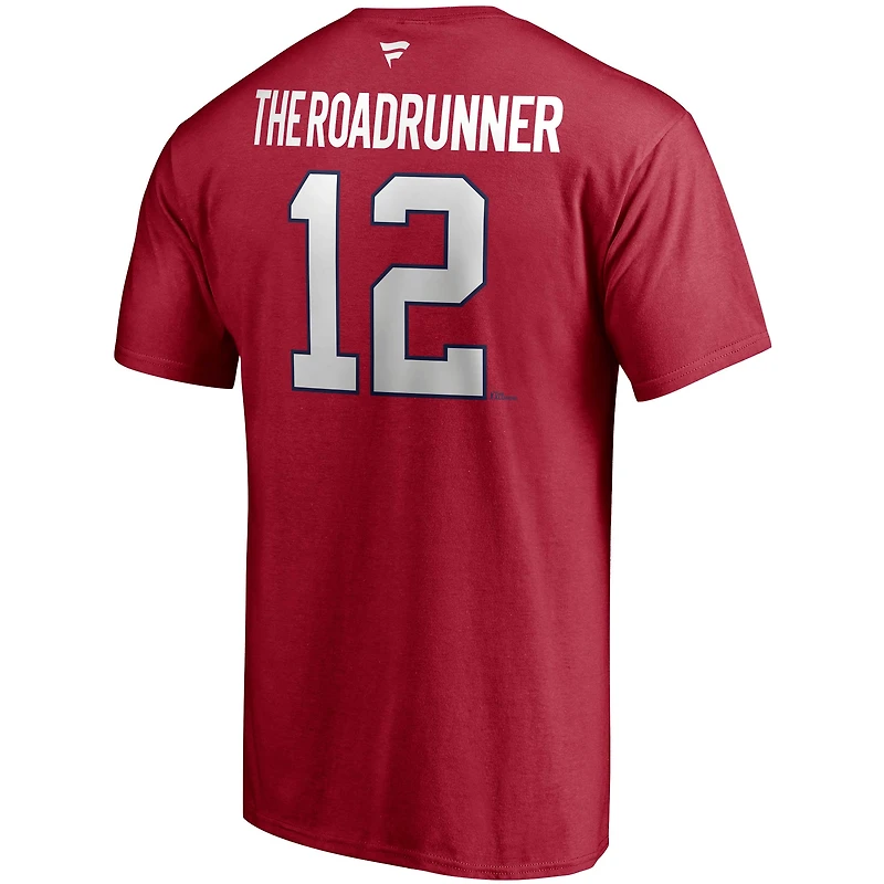 Men's Fanatics Yvan Cournoyer Red Montreal Canadiens Authentic Stack Retired Player Name & Number - T-Shirt