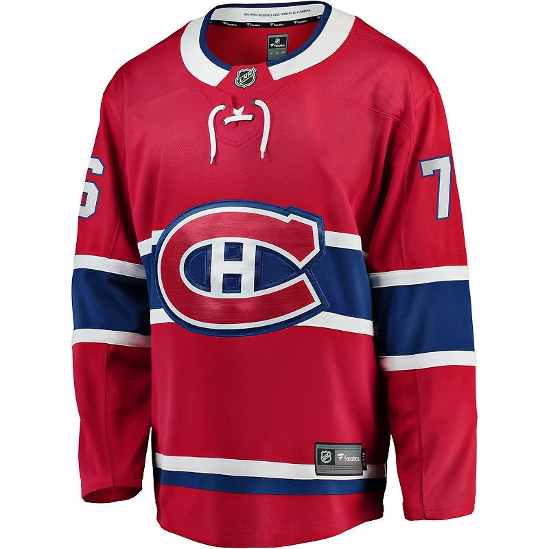 Men's Fanatics Zack Bolduc Red Montreal Canadiens Home Breakaway Jersey