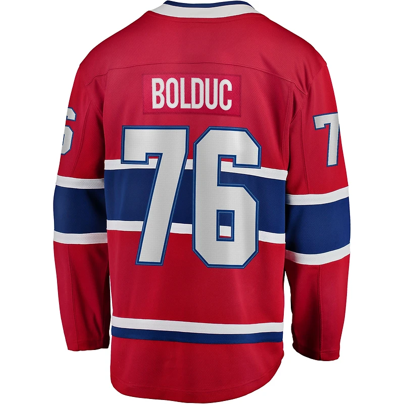 Men's Fanatics Zack Bolduc Red Montreal Canadiens Home Breakaway Jersey
