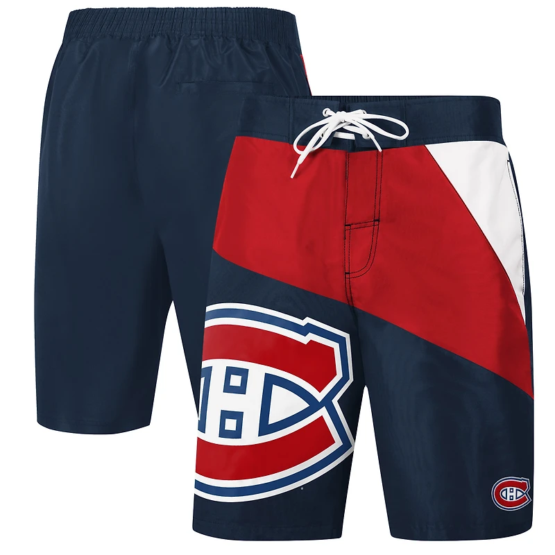 Short de bain G-III Sports by Carl Banks bleu marine, motif Wind Wave des Canadiens Montréal