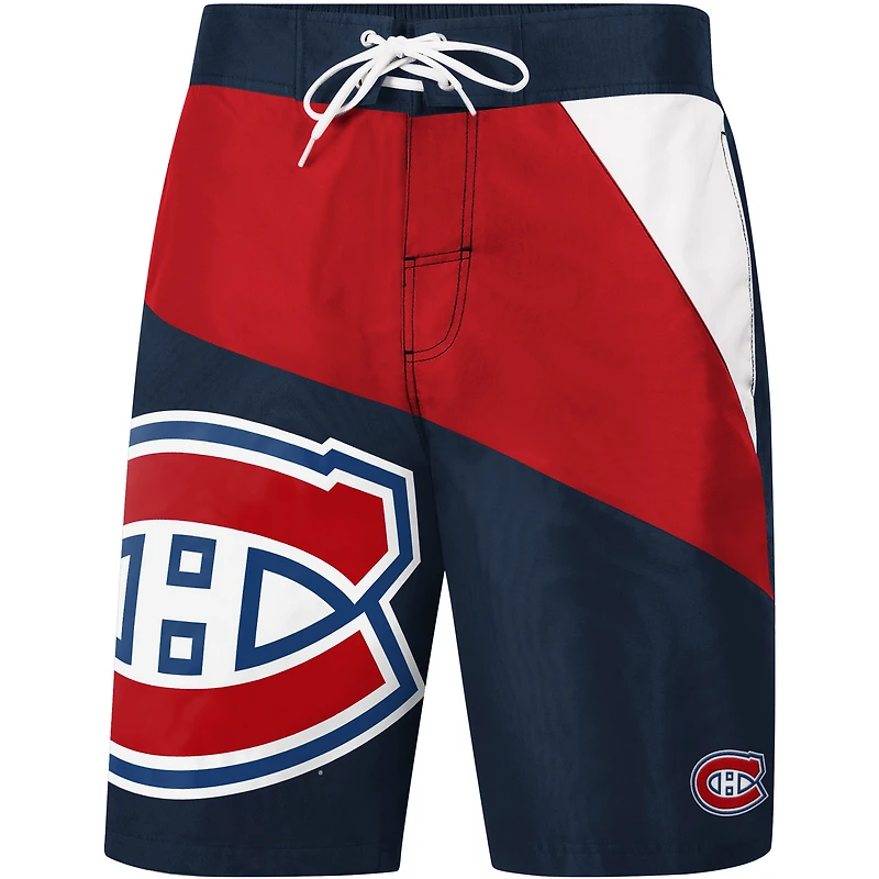 Short de bain G-III Sports by Carl Banks bleu marine, motif Wind Wave des Canadiens Montréal