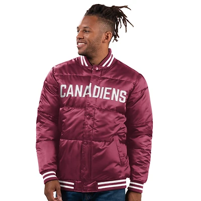 Men's G-III Sports by Carl Banks Red Montreal Canadiens Bronx Full-Snap Bubble Jacket