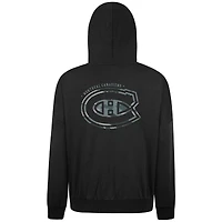 Sweat à capuche oversize Levelwear noir pour homme, modèle Contact des Canadiens de Montréal