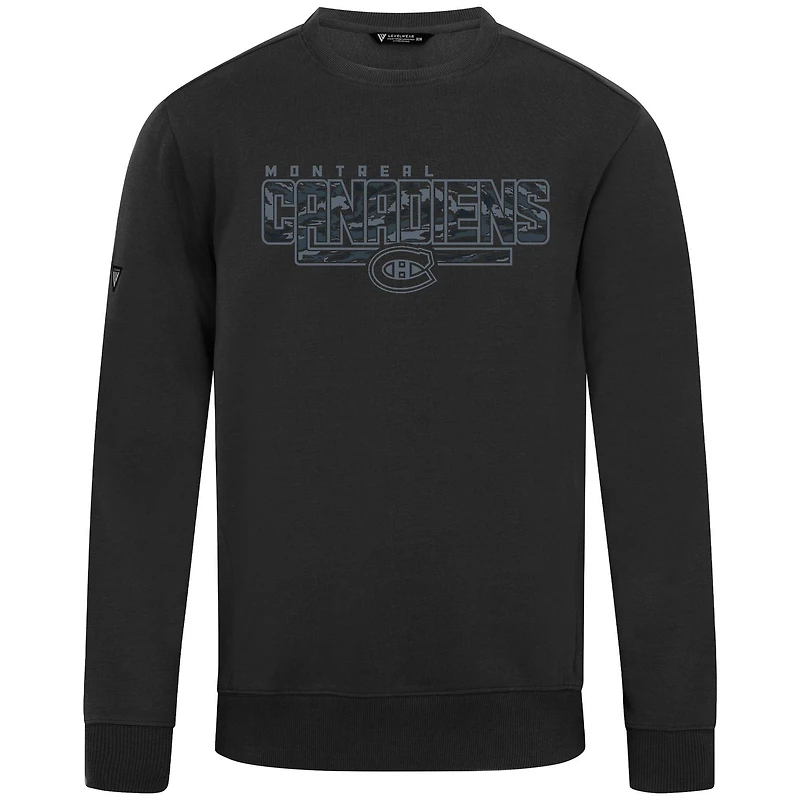 Men's Levelwear Black Montreal Canadiens Delta Zane Sweatshirt