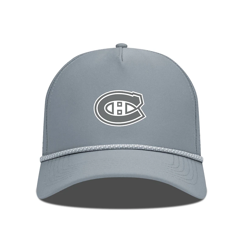 Casquette ajustable Levelwear grise pour homme, avec écusson Gordon des Canadiens de Montréal
