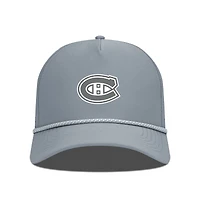Casquette ajustable Levelwear grise pour homme, avec écusson Gordon des Canadiens de Montréal