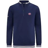 Men's Levelwear  Navy Montreal Canadiens Sportsman Quarter-Zip Pullover