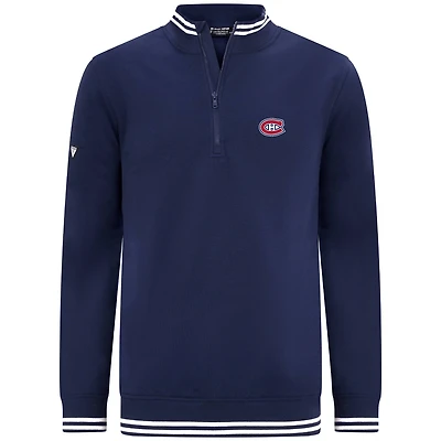 Men's Levelwear  Navy Montreal Canadiens Sportsman Quarter-Zip Pullover