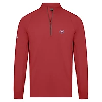 Men's Levelwear Red Montreal Canadiens Theory Insignia Core Raglan Quarter-Zip Pullover Top