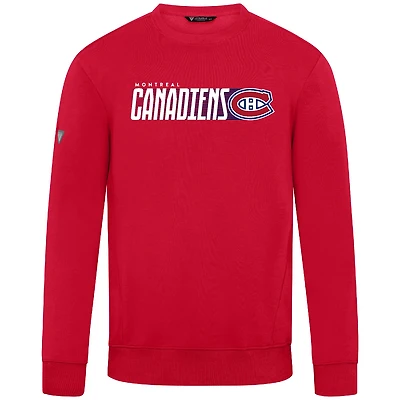 Men's Levelwear  Red Montreal Canadiens Zane Presto Fleece Sweater