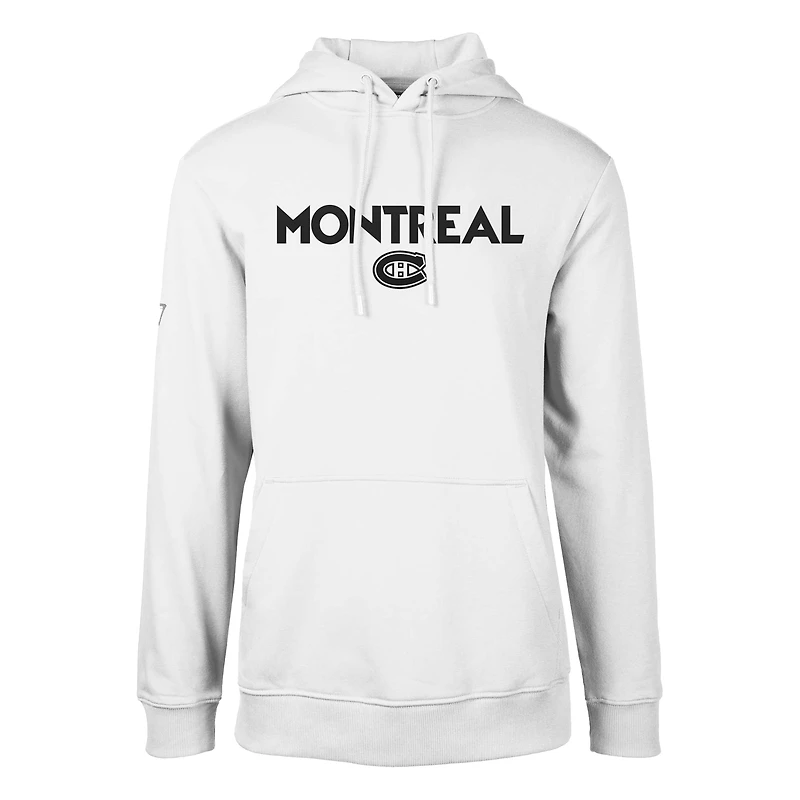 Men's Levelwear White Montreal Canadiens Podium City Capsule Pullover Hoodie